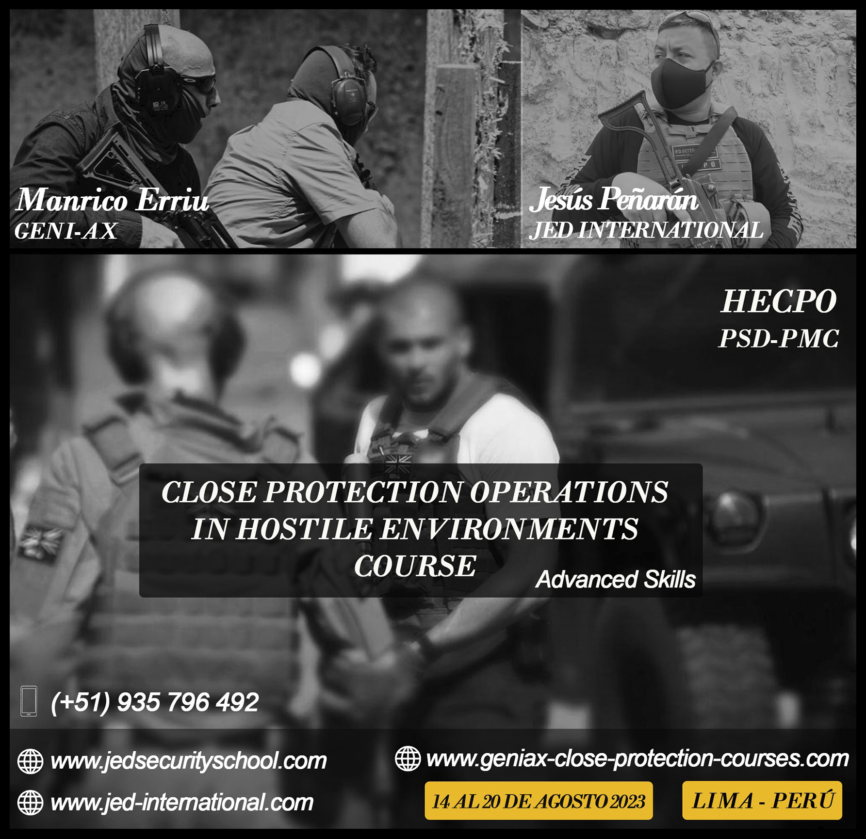 CLOSE PROTECTION OPERATIONS IN HOSTILE ENVIRONMENTS  - HECPO - PSD - PMC 